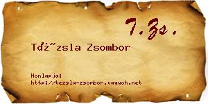 Tézsla Zsombor névjegykártya
