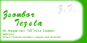 zsombor tezsla business card